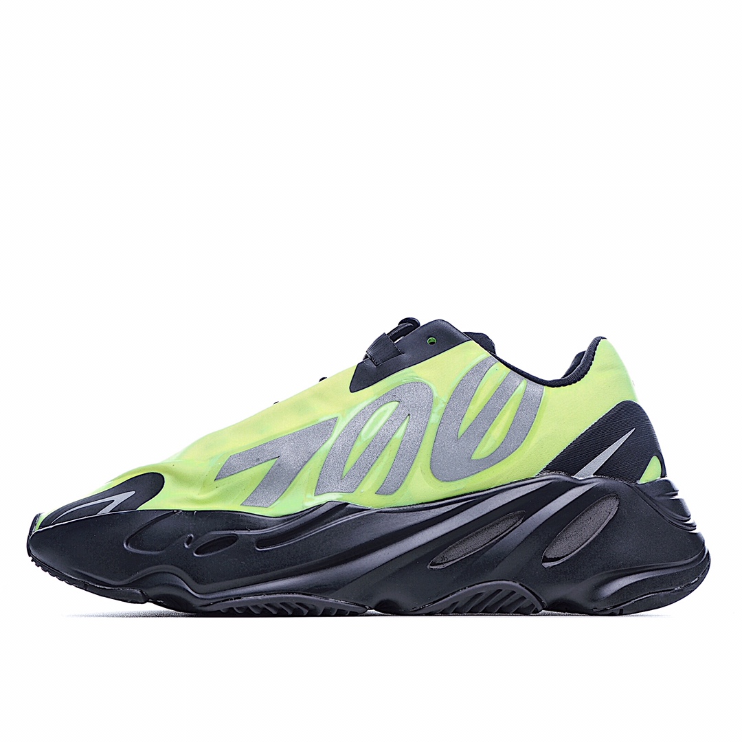 H0 Adidas Yeezy Boost 700 MNVN 前卫复古风这双鞋依然搭载了全掌的 Boost 中底，而鞋面则是一体化的 “鞋罩” 设计，让这个 MNVN 新鞋型在保留复古气质的同时，又有科技感十足的未来体验
