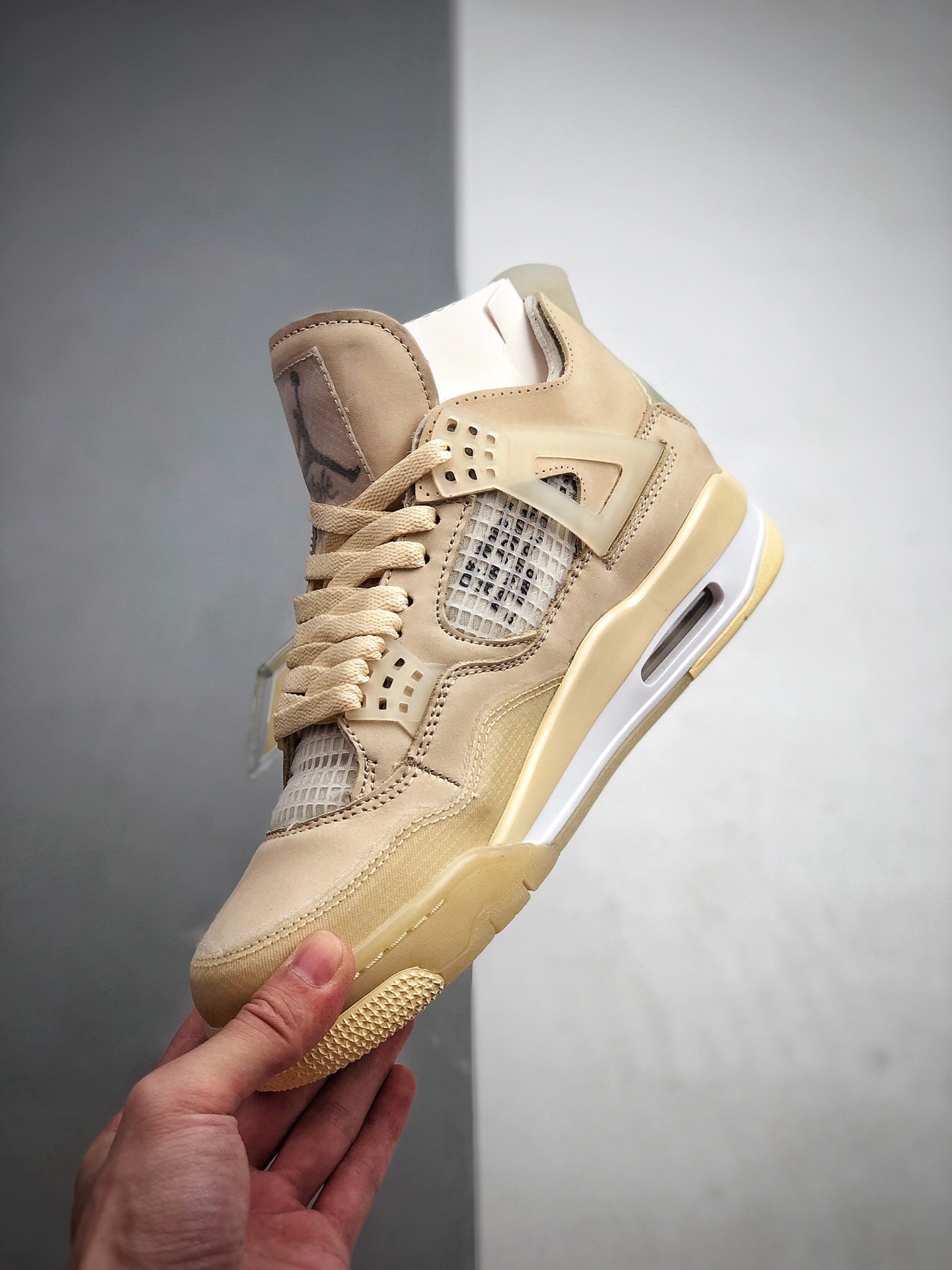 480 Off-White  x Air Jordan 4   ”Cream/Sail”“OW联名沙浅棕米CV9388-100