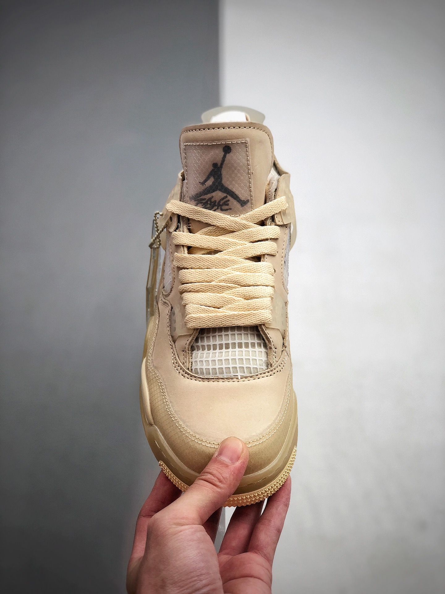 480 Off-White  x Air Jordan 4   ”Cream/Sail”“OW联名沙浅棕米CV9388-100