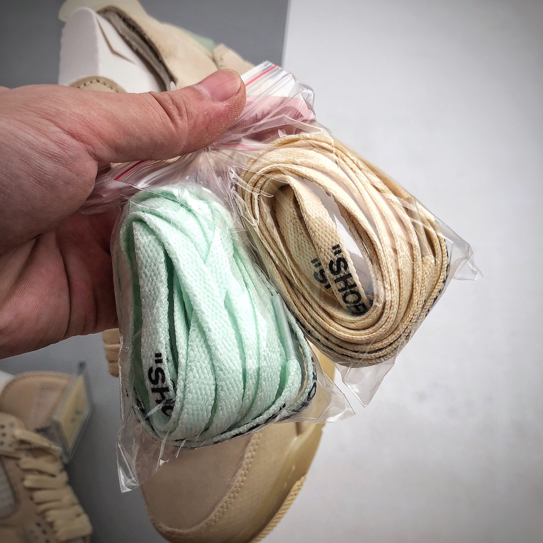 480 Off-White  x Air Jordan 4   ”Cream/Sail”“OW联名沙浅棕米CV9388-100