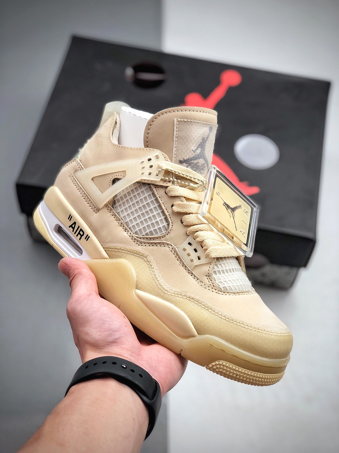 480 Off-White  x Air Jordan 4   ”Cream/Sail”“OW联名沙浅棕米CV9388-100