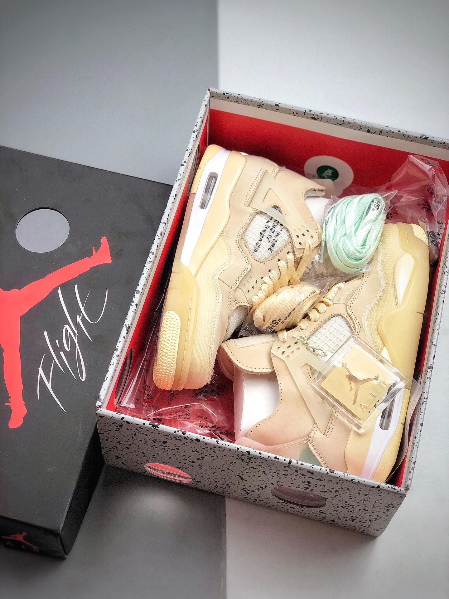 480 Off-White  x Air Jordan 4   ”Cream/Sail”“OW联名沙浅棕米CV9388-100