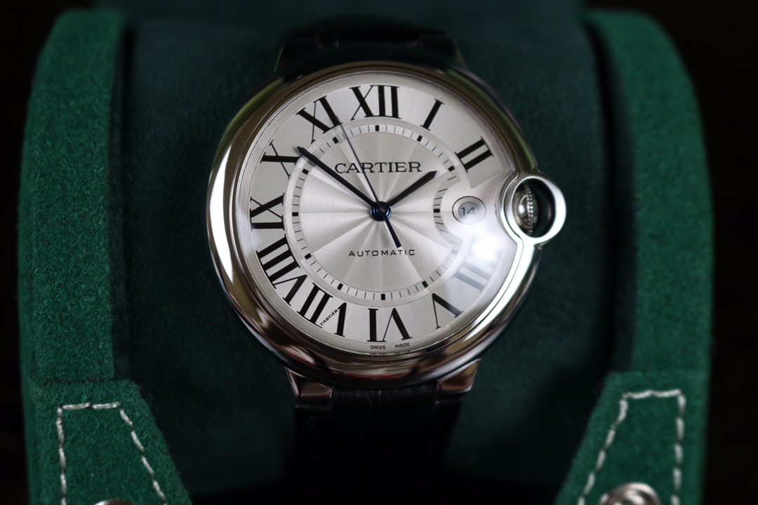 까르띠에 발롱블루 42MM2824 오토매틱 무브먼트 다이아 사파이어 글라스 블루 화이트 스틸밴드 레플리카 42540 Cartier 상세 이미지 3