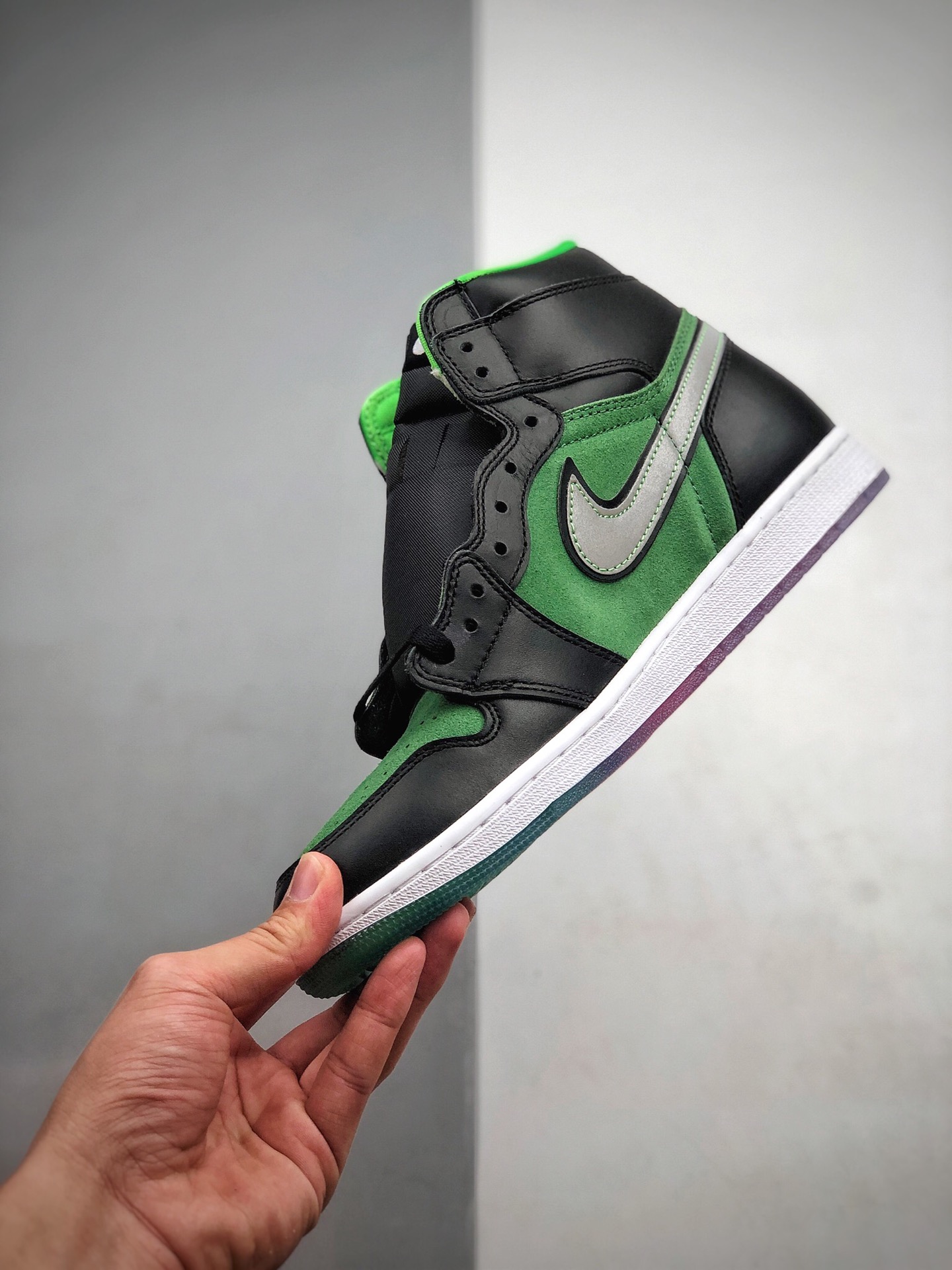 250 官方上市新配色  Air Jordan 1 High Zoom “Rage Green”  黑绿 青青草原  搭载全掌气垫第三款 CK6637-002