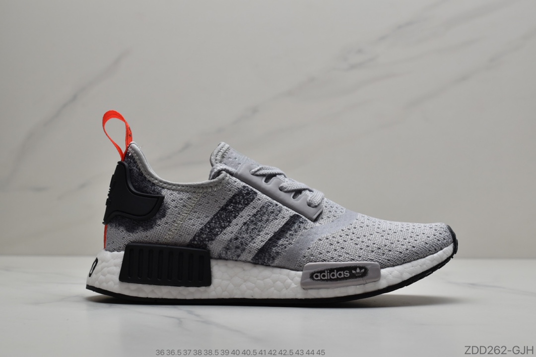 公司级 阿迪达斯Adidas Boost NMD  R1 系列 弹力针鞋织面 货号：G27918