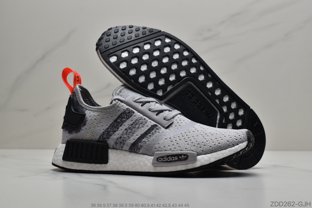 公司级 阿迪达斯Adidas Boost NMD  R1 系列 弹力针鞋织面 货号：G27918