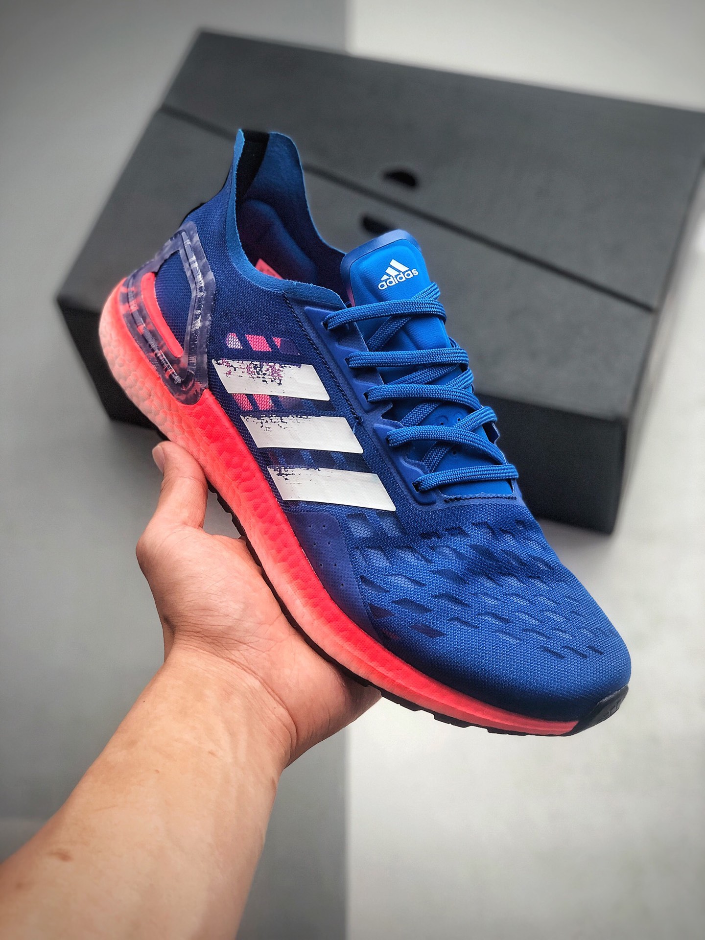 190  公司级阿迪达斯Adidas ULTRABOOST PB 袜套式针织鞋面休闲运动慢跑鞋 全新鞋面缝线补强Torsion Spring抗扭转系统 EF0893