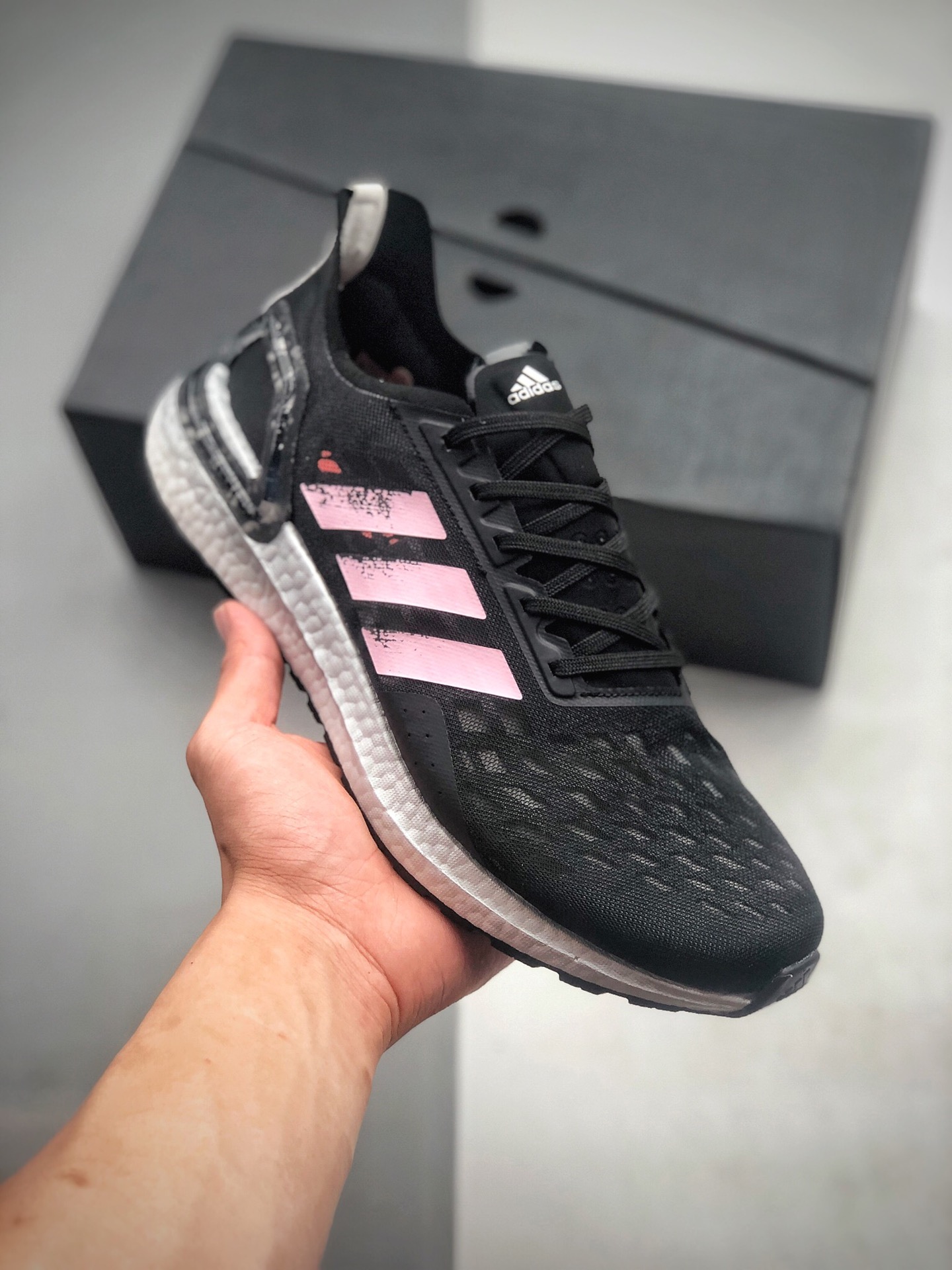 190  公司级阿迪达斯Adidas ULTRABOOST PB 袜套式针织鞋面休闲运动慢跑鞋 EF0182