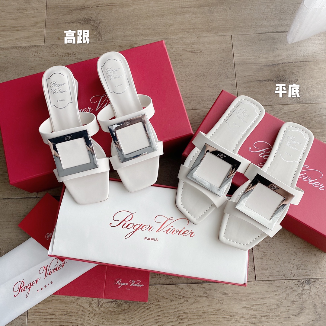 NO:412390,Off-white flat 4cm heels, slippers, slippers19860909米白色 平底 4cm跟,拖鞋,slippers,Women's Shoes