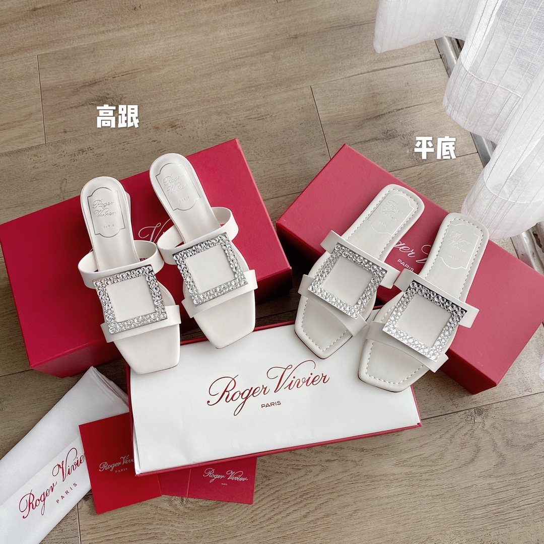NO:412350,White 'drill buckle' flat sole 4cm heel, slippers, slippers19860909白色「钻扣」 平底 4cm跟,拖鞋,slippers,Women's Shoes