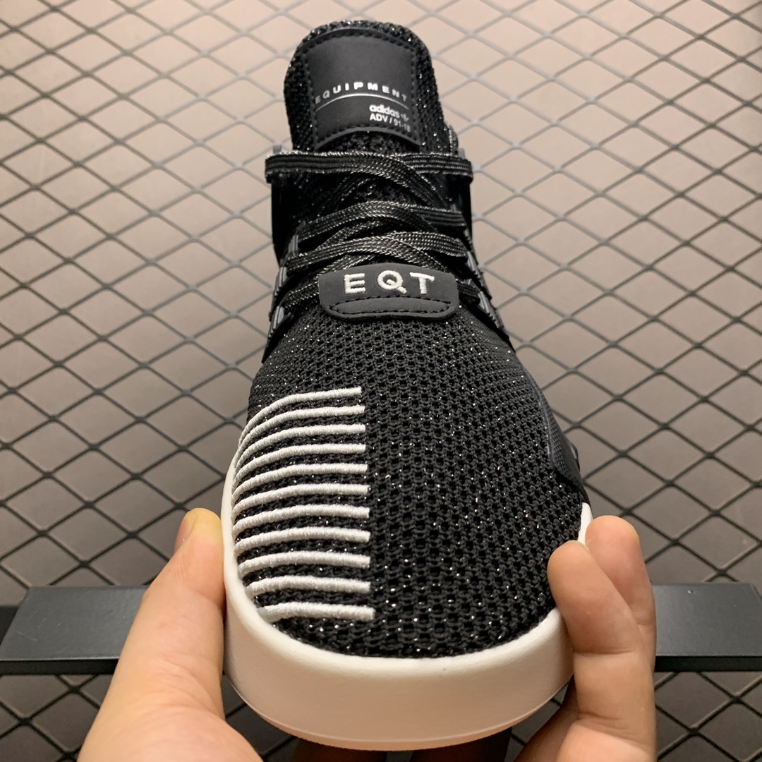180 Adidas 阿迪达斯 EQT Bask ADV 鹿晗同款 FU9508 透气针织网面休闲运动鞋