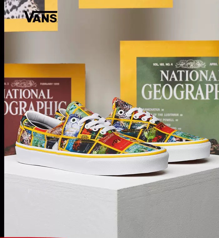 🌈本地自取p120 Vans范斯 经典系列Era帆布鞋国家地理Vans联名官方正品 码数35-44(带半码)型号ap207
