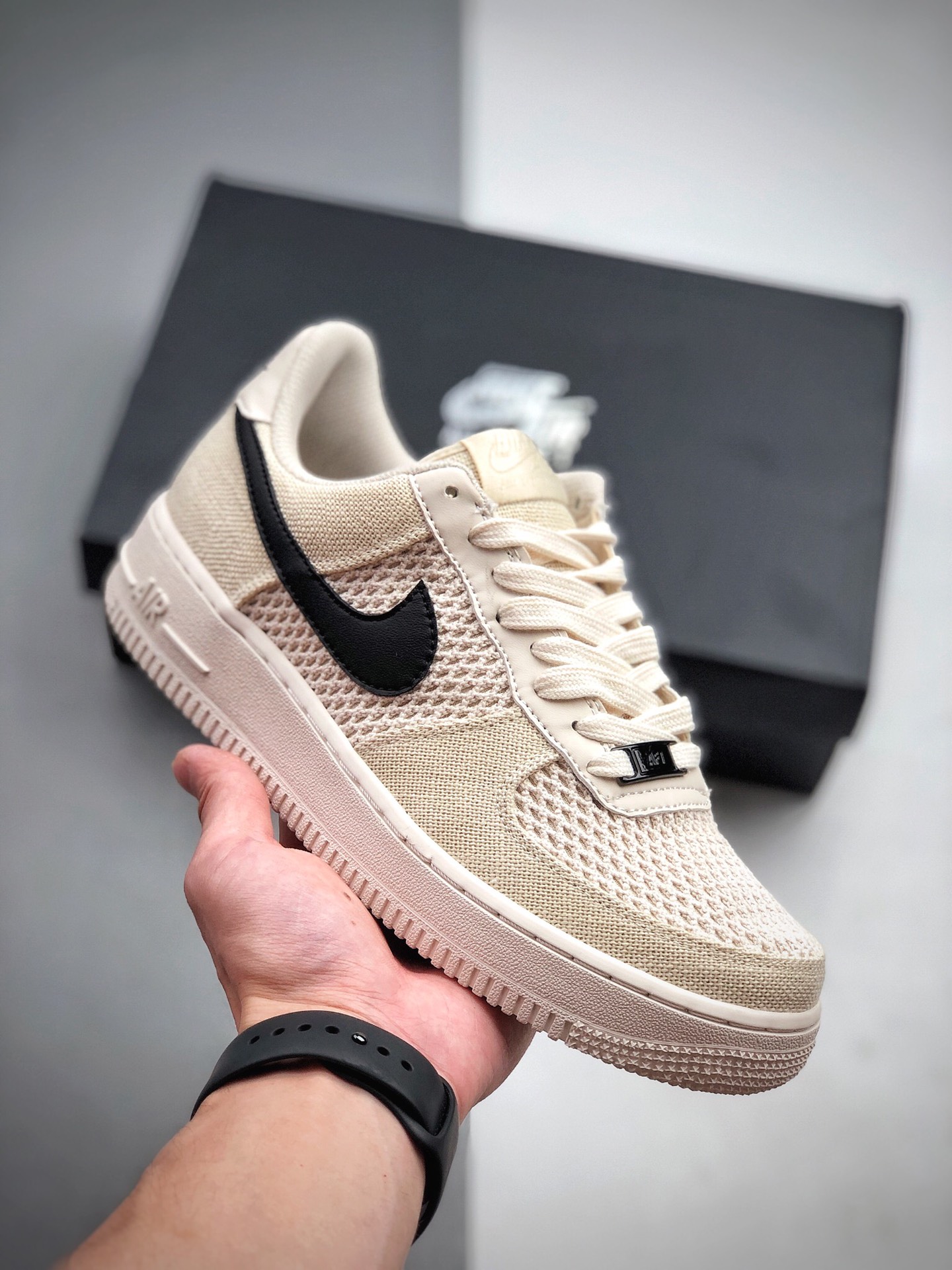 180  新品首发 原厂全工艺棉麻布及网眼布透气材质Stussy x Nike Air Force 1 Low 斯图西联名920788-300