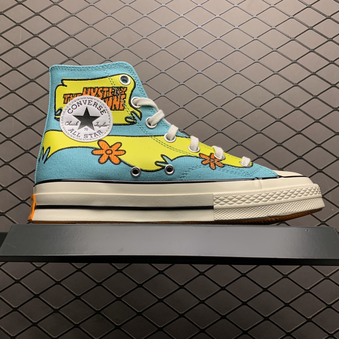 160 Converse x ScoobyDoo 美国卡通系列剧史酷比联名款匡威1970s 高帮硫化休闲帆布板鞋