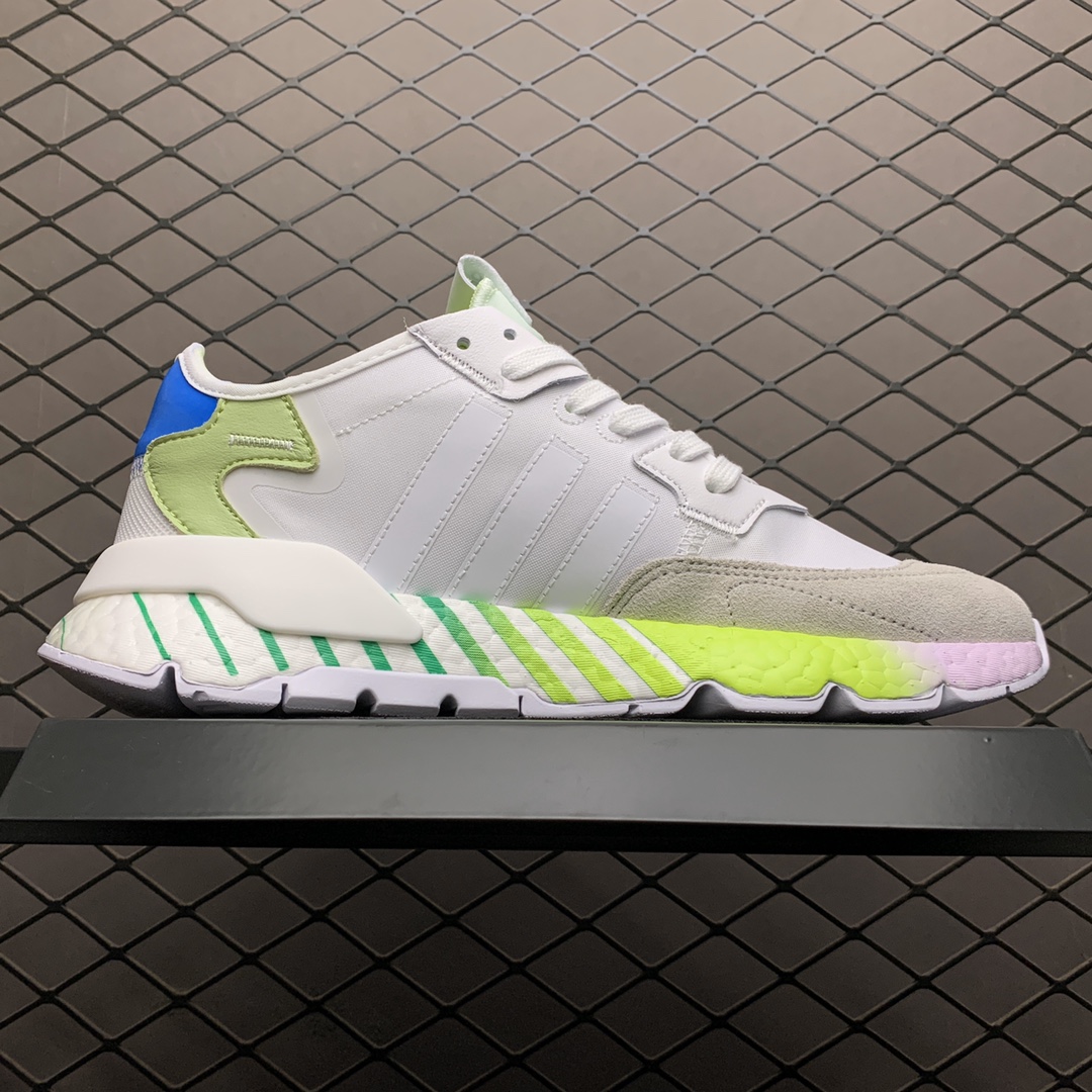 200 Adidas 阿迪达斯 Nite Jogger Boost 夜行者真爆大底复古跑鞋 FV1338