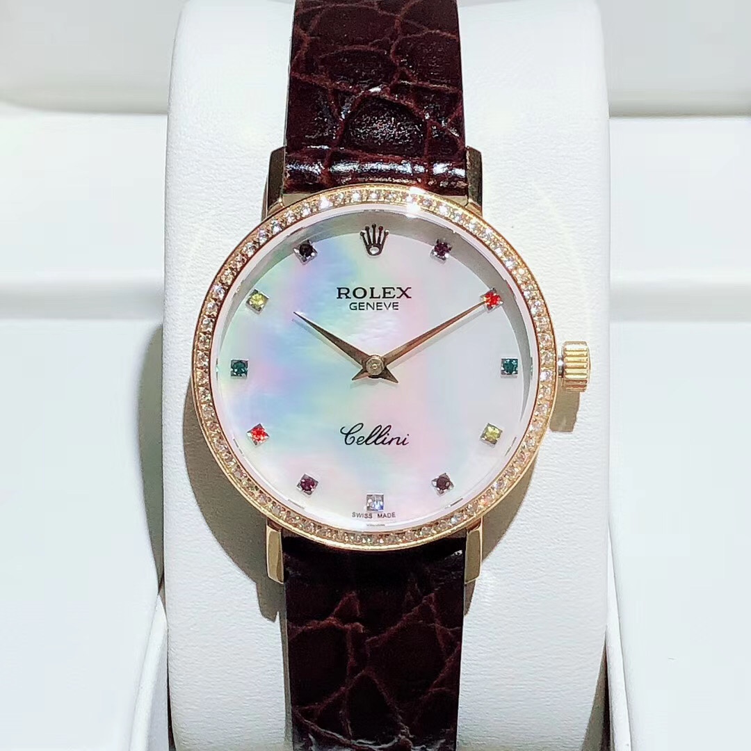 Rolex 高级腕表ROLEX 一见倾心 劳力士切利尼女款奢华版惊艳上市 表面镶嵌12颗施洛华世奇彩钻