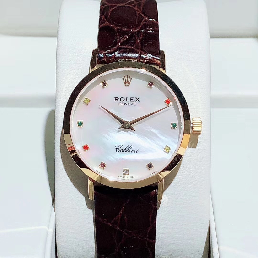Rolex 高级腕表ROLEX 一见倾心 劳力士切利尼女款奢华版惊艳上市 表面镶嵌12颗施洛华世奇彩钻