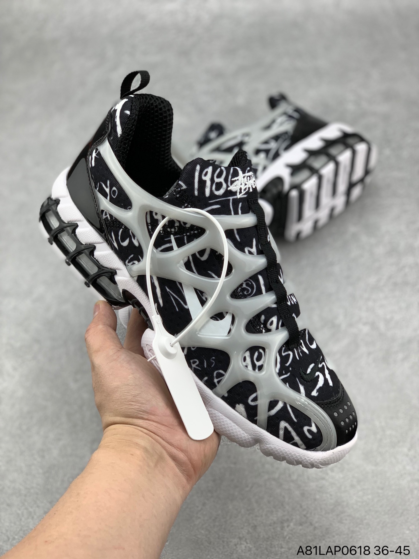 公司级美国元祖街头潮牌stussy斯图西x Nike Air Zoom Spiridon Kk Black White Yellow 斯皮里kk系列复古免系带袜子式休闲运动慢跑鞋 黑白青柠黄 货号 Cj9918 126 尺码 36 36 5 37 5 38 38 5 39 40 40 40 5 41 42 42 5 43