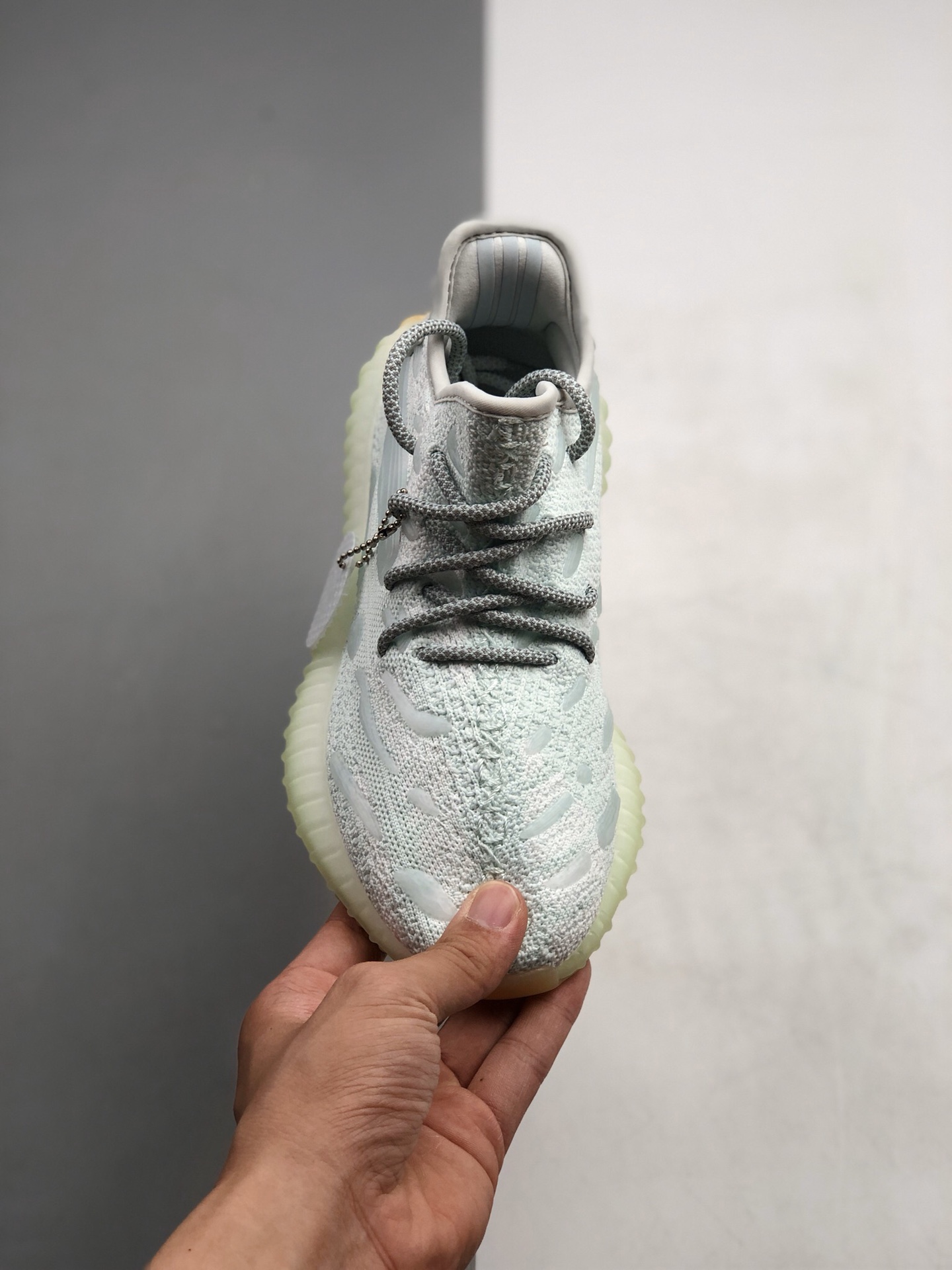 340  Adidas Yeezy 350 v3水滴夜光系列加入反光闪耀KPL J科技TPU+爆米花科技缓震跑鞋 FC9218