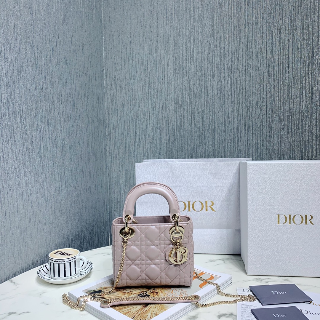 Dior Bags Handbags Gold Sewing Sheepskin Lady Chains