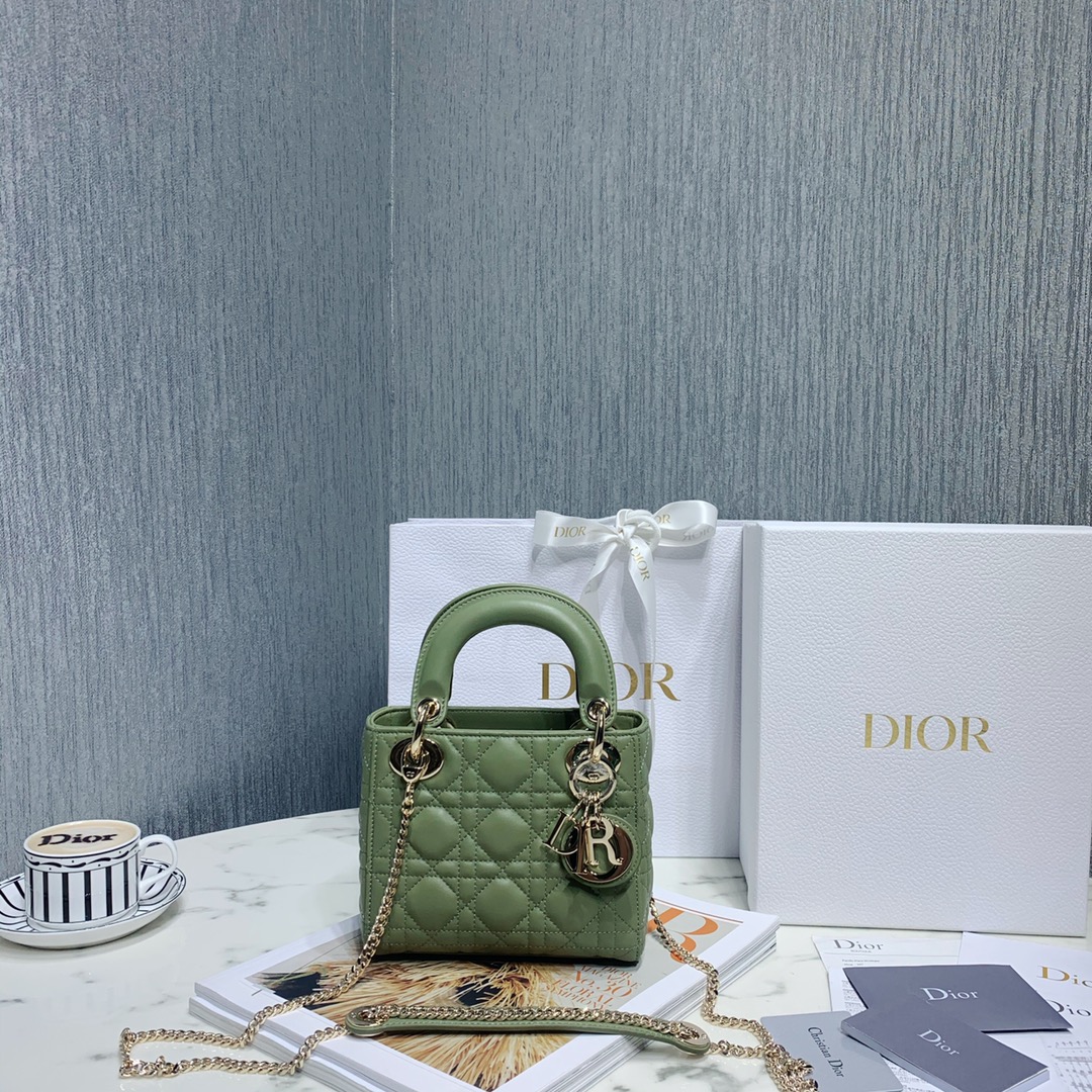 Dior Bags Handbags Gold Sewing Sheepskin Lady Chains