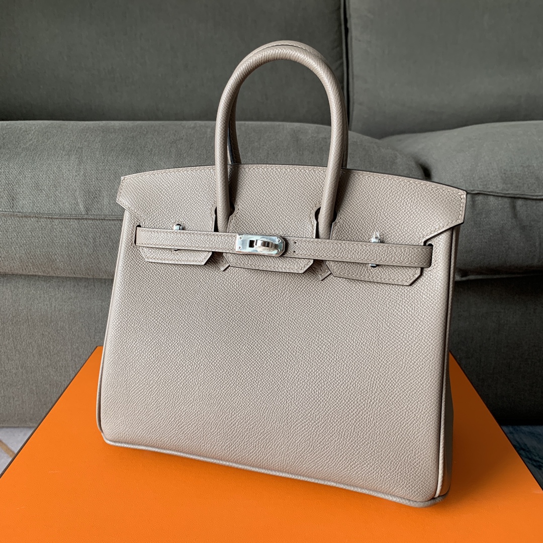 Buy Replica
 Hermes Birkin Bags Handbags Grey Silver Hardware Epsom