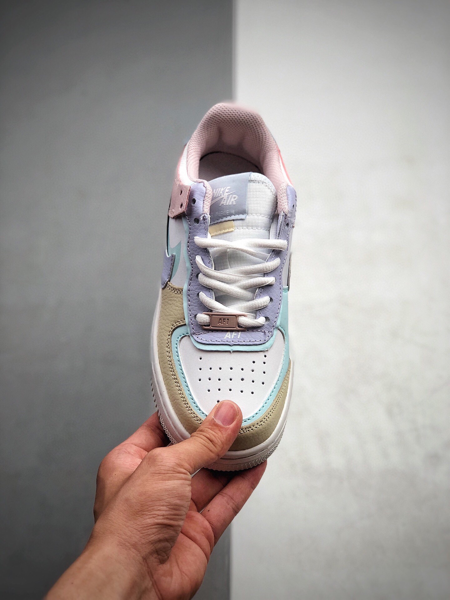 220耐克Nike WMNS Air Force 1 Shadow”Tropical Twist”空军一号轻量增高低帮百搭板鞋”拼接马卡龙糖果 CL0919-106