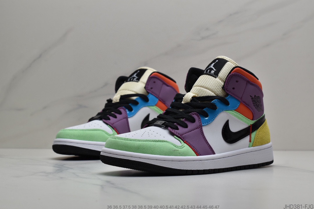 190 公司级耐克NIKEAir Jordan 1 Mid”White Red Black”乔1乔丹一代中帮经典复古文化休闲运动篮球鞋 “黑白红 小芝加哥” 货号：554724-116