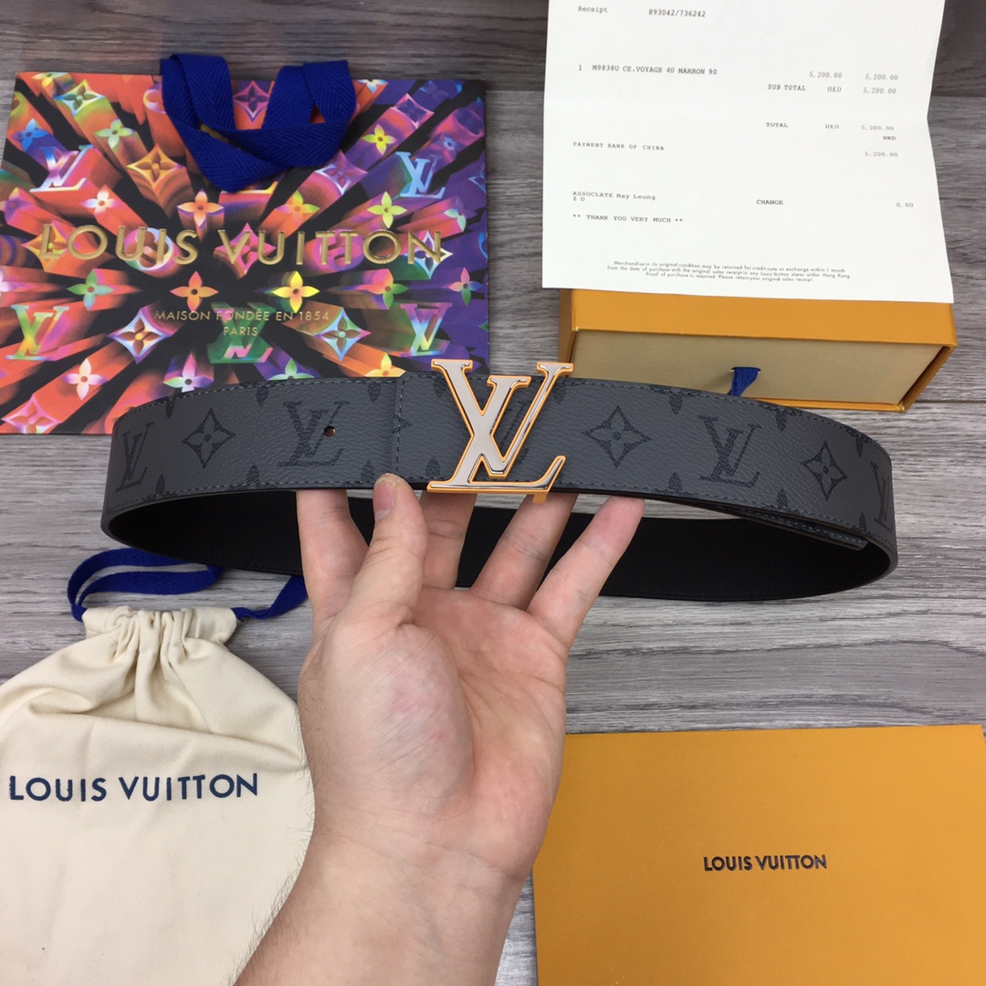 Louis Vuitton mirror quality
 Belts Grey Men Calfskin Canvas Cowhide