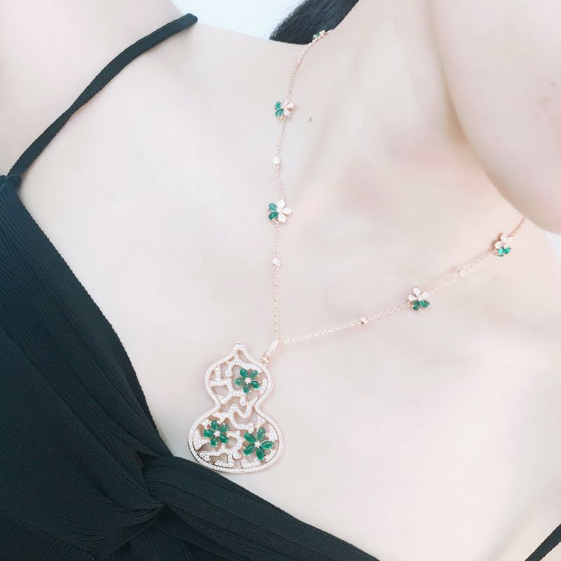 批275马思纯同款玛瑙葫芦项链😍😍😍 这个配色绝了超级好看(非绿锆版)✨✨✨ 一套搭配起来 美轮美奂