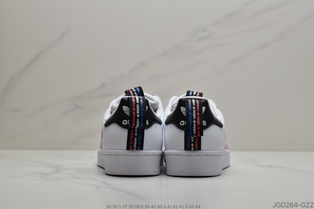 180 阿迪达斯adidas三叶草 Originals Superstar”White/Beige”贝壳头经典百搭休闲运动板鞋“皮革白米”FV3392
