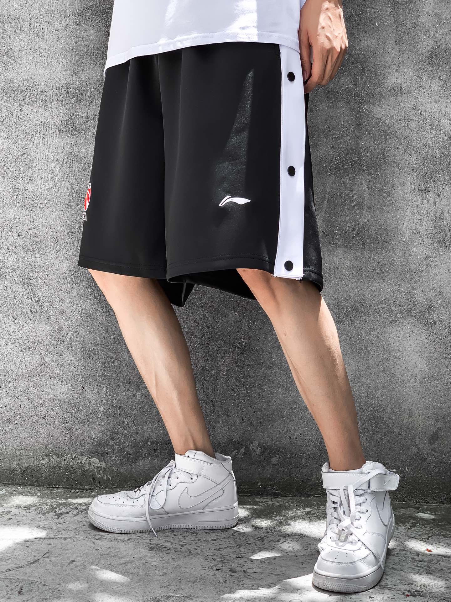 泰山75 #李宁cba球员出场服 篮球双排扣一秒脱卸训
