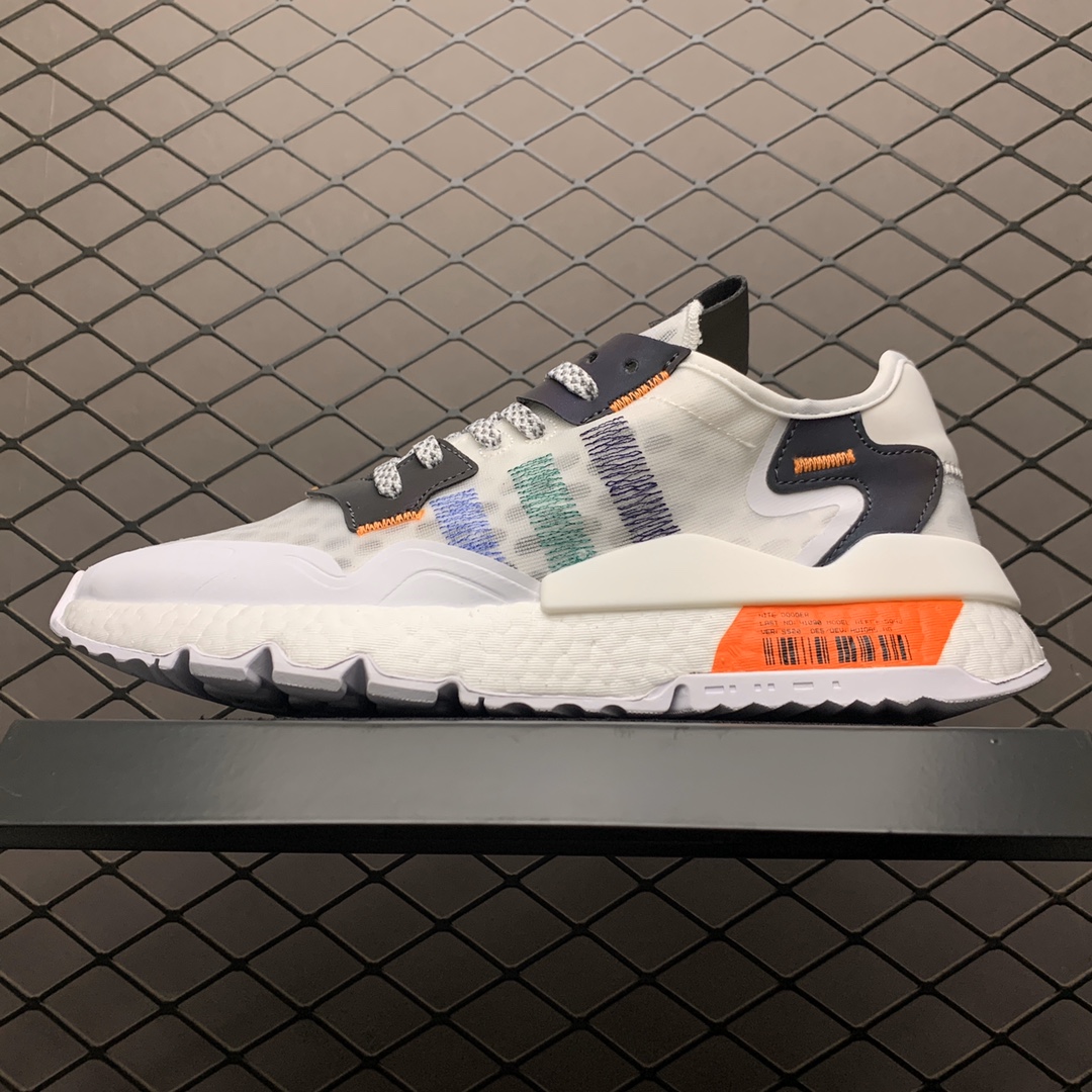 200 Adidas 阿迪达斯 Nite Jogger Boost夏季网面透气款  夜行者真爆大底复古跑鞋 FW8899
