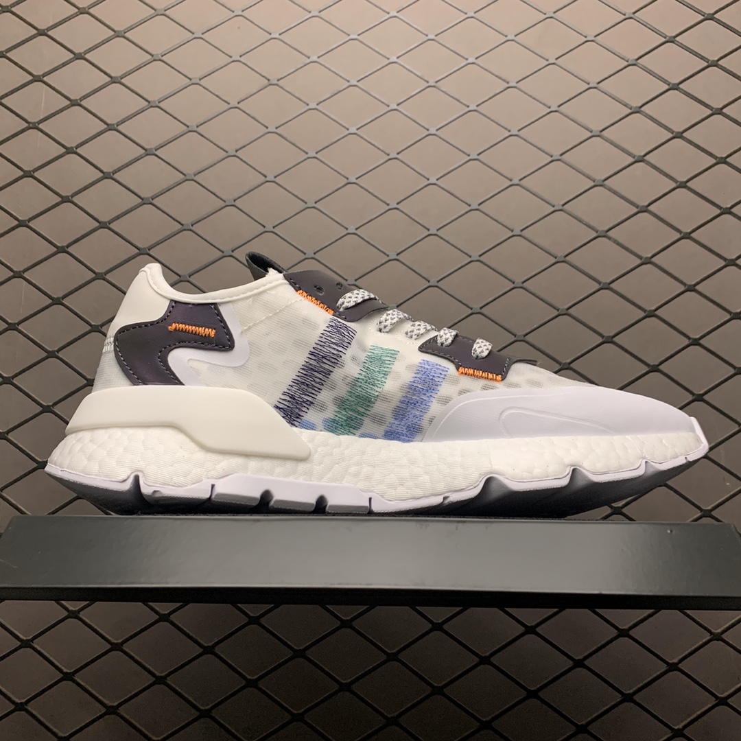 200 Adidas 阿迪达斯 Nite Jogger Boost夏季网面透气款  夜行者真爆大底复古跑鞋 FW8899