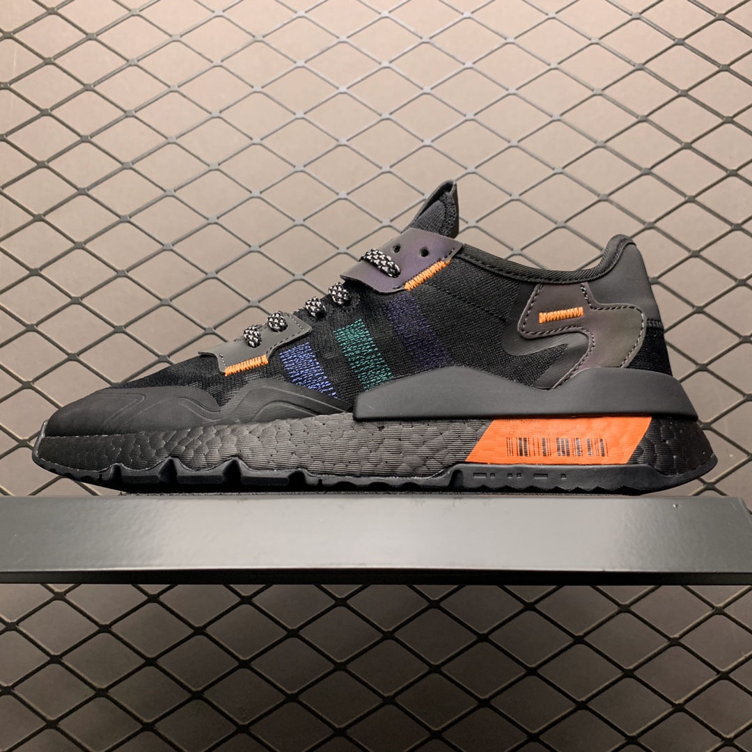 200 Adidas 阿迪达斯 Nite Jogger Boost夏季网面透气款  夜行者真爆大底复古跑鞋 FW8898