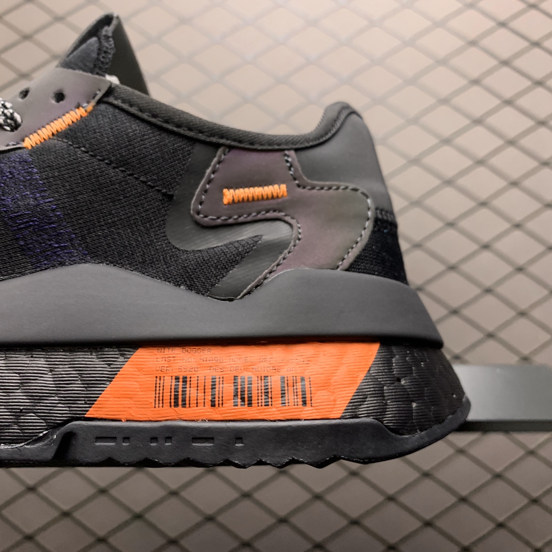 200 Adidas 阿迪达斯 Nite Jogger Boost夏季网面透气款  夜行者真爆大底复古跑鞋 FW8898
