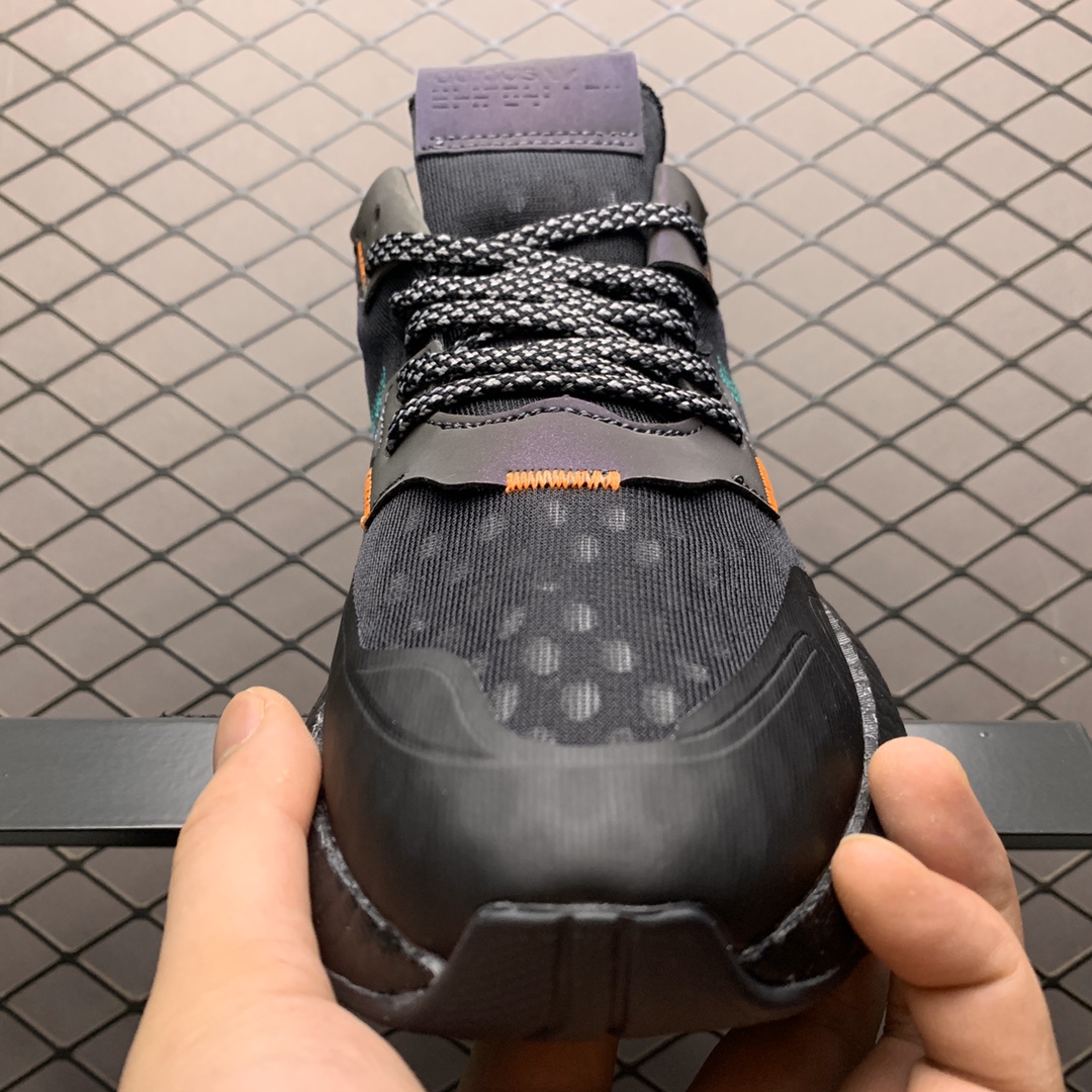200 Adidas 阿迪达斯 Nite Jogger Boost夏季网面透气款  夜行者真爆大底复古跑鞋 FW8898