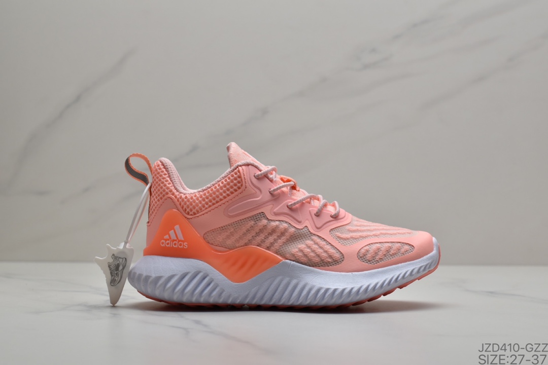 140 公司级儿童鞋AlphaBounce 阿尔法三代 Bouncetm中底与Forged Mesh 冰丝透气网面的结合 外加马牌大底尺码:27-37 ID:JZD410-GZZ