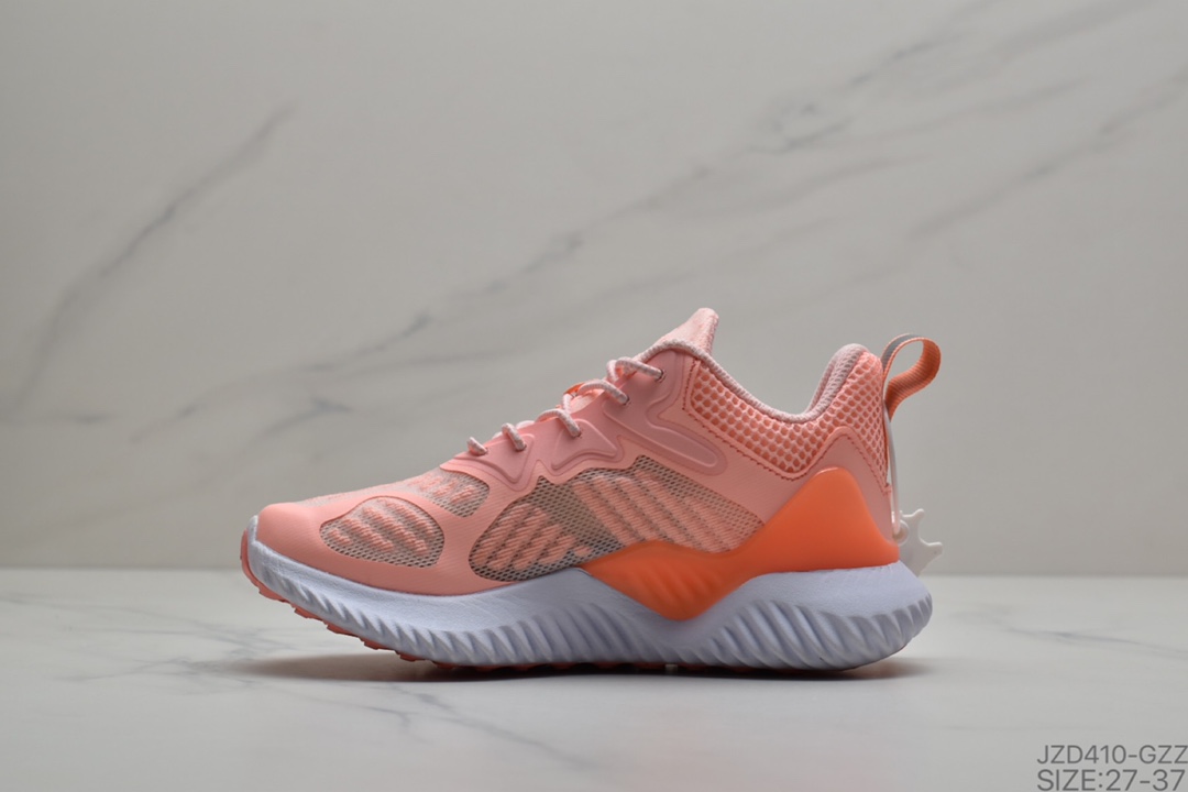 140 公司级儿童鞋AlphaBounce 阿尔法三代 Bouncetm中底与Forged Mesh 冰丝透气网面的结合 外加马牌大底尺码:27-37 ID:JZD410-GZZ
