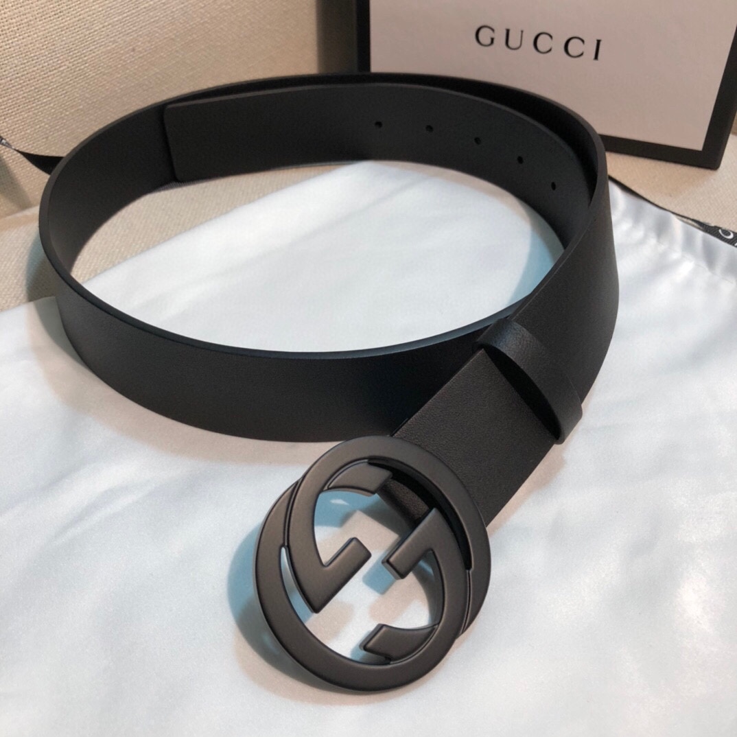 配全套包装盒GUCCI4.0cm宽专柜细节品质完美双面进口小牛皮gucci专用皮底高端品质