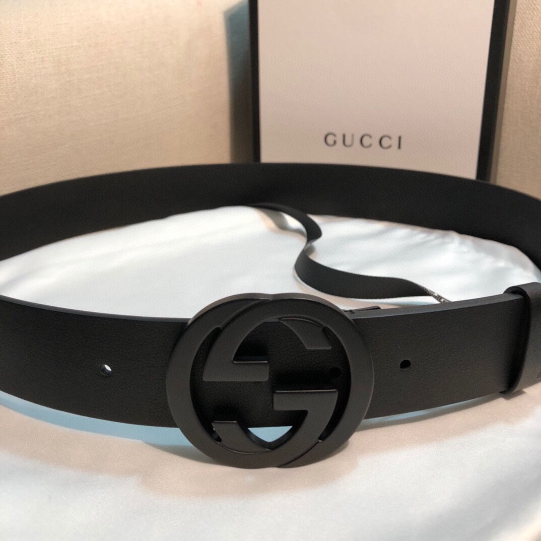 配全套包装盒GUCCI4.0cm宽专柜细节品质完美双面进口小牛皮gucci专用皮底高端品质