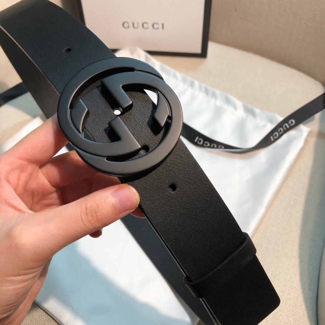 配全套包装盒GUCCI4.0cm宽专柜细节品质完美双面进口小牛皮gucci专用皮底高端品质