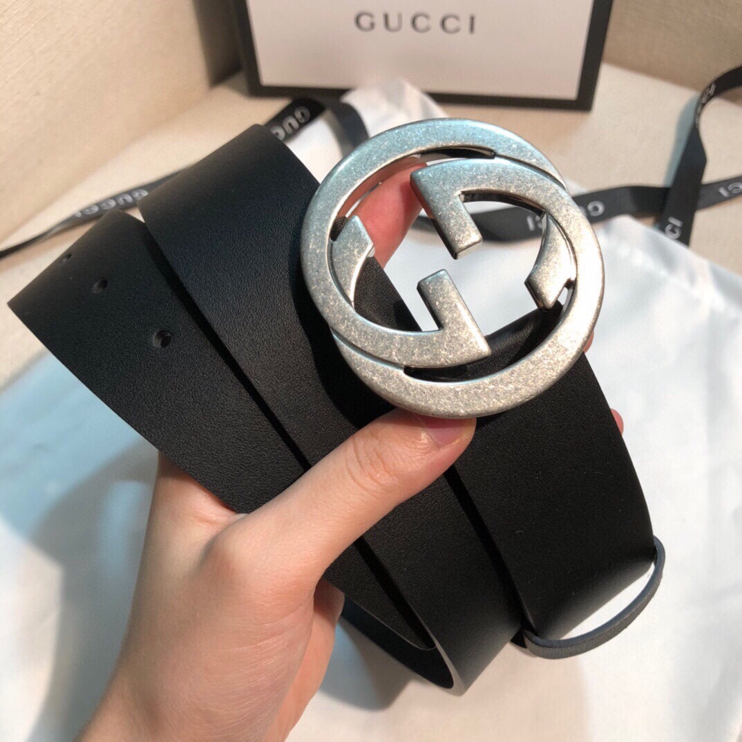 配全套包装盒GUCCI4.0cm宽专柜细节品质完美双面进口小牛皮gucci专用皮底高端品质