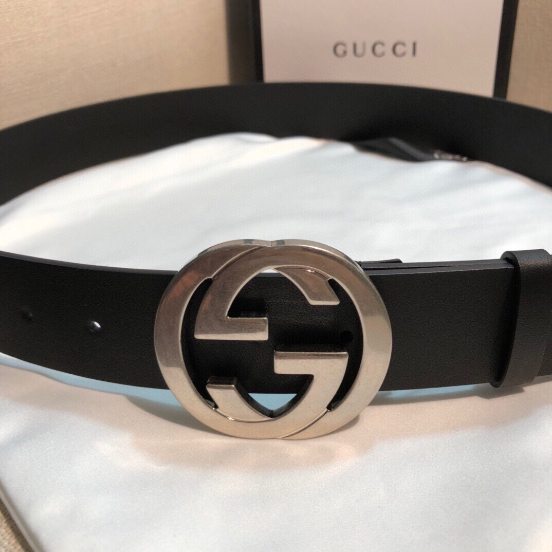 配全套包装盒GUCCI4.0cm宽专柜细节品质完美双面进口小牛皮gucci专用皮底高端品质