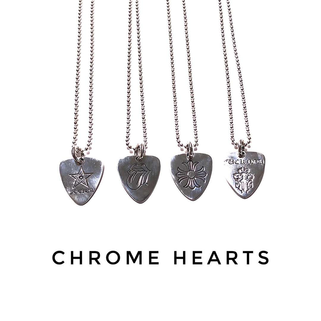 Chrome Hearts 新品上架𝗖𝗵𝗿𝗼𝗺𝗲 𝗛𝗲𝗮𝗿𝘁𝘀 克罗心 吉他拨片项链