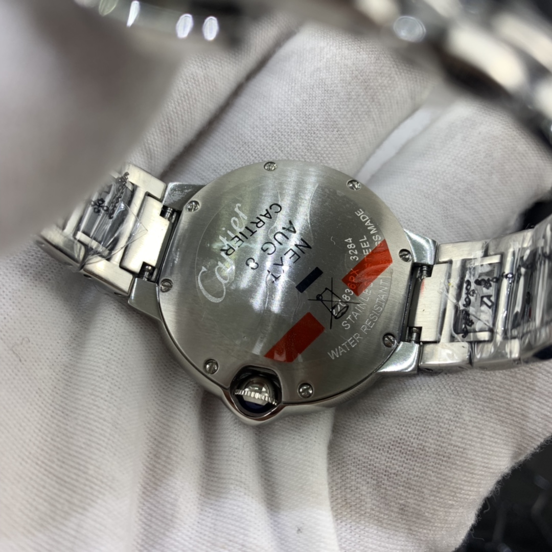 Cartier 皇家 卡地亚蓝气球系列月相黑陶瓷女表腕表