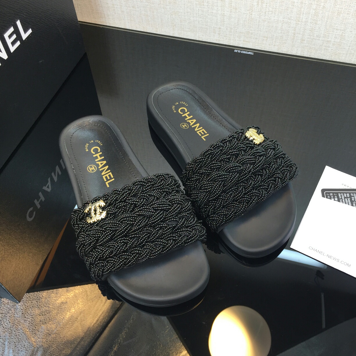 I5    Chanel 香奈儿高版本 Chanel 香奈儿拖鞋小张香珍珠拖鞋