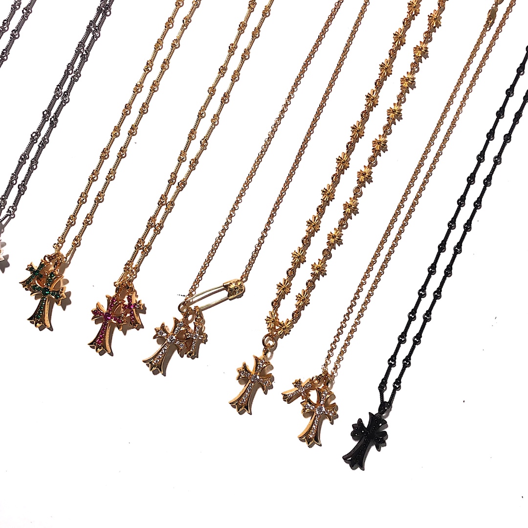 Chrome Hearts 𝗖𝗵𝗿𝗼𝗺𝗲 𝗛𝗲𝗮𝗿𝘁𝘀 克罗心全网最全双十字系列项链