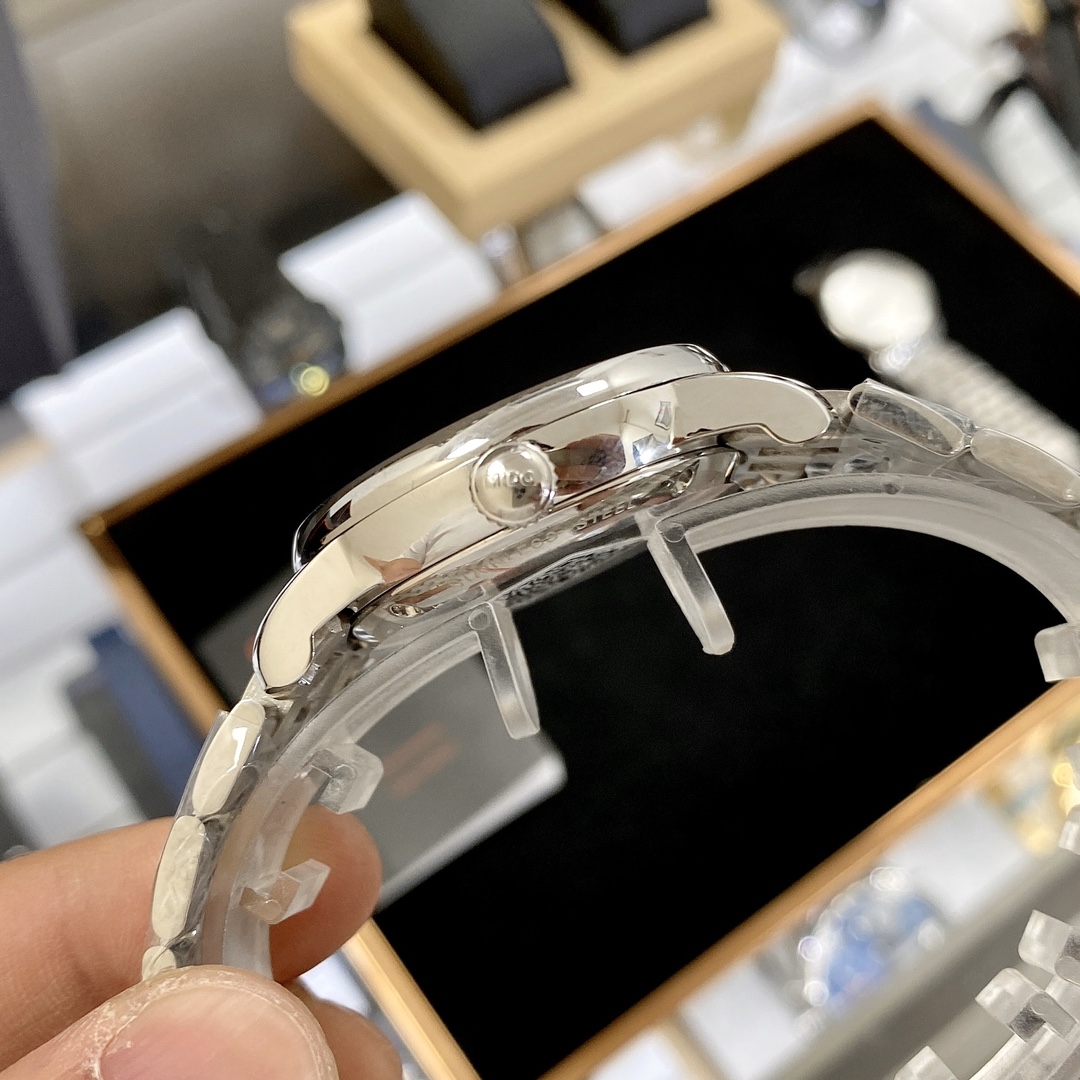 Mido Belemselli Series: Gold Steel Couple Watch, Automatic, Top Quality, Elegant Design - 图片 6