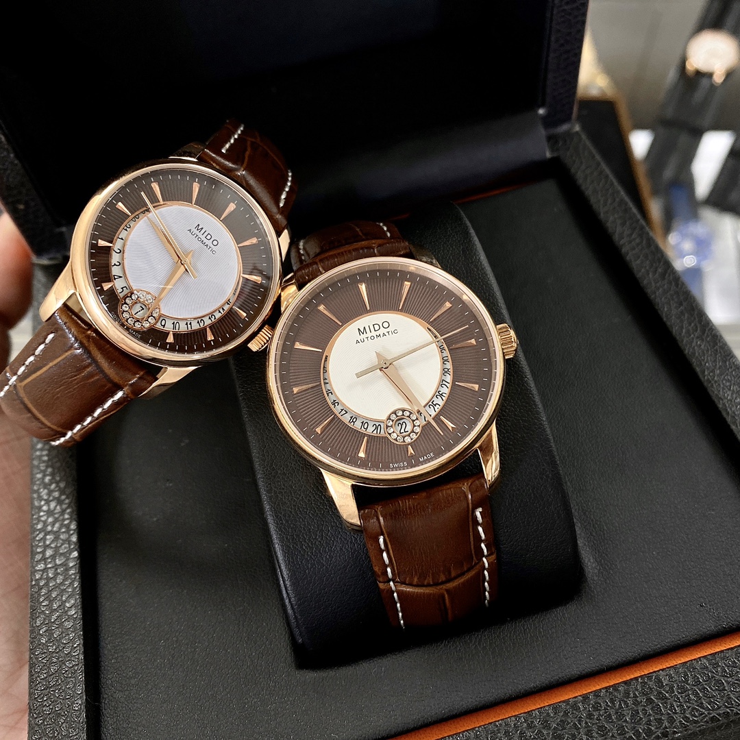 Mido Belemselli Series Couple Watch: Elegant Design, Top Quality, Full Automatic.